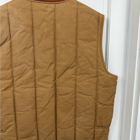 True Vintage Walls Men's Tan Quilted Work Vest - Picture 6 of 7